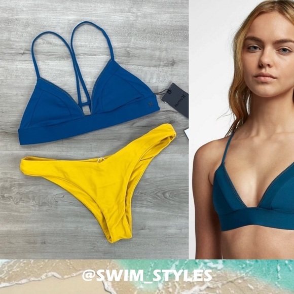 ☀️HURLEY☀️RIP CURL☀️ Q/D BRALETTE PREMIUM SURF HI LEG PANT BIKINI SET - Picture 1 of 14